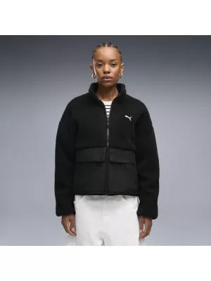 Dámska bunda PUMA RE:FIBRE SHERPA JACKET W 69456701 PUMA BLACK