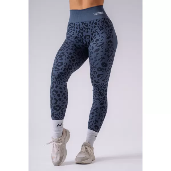  Dámske legíny NEBBIA PRIMAL 849 DARK BLUE LEOPARD 