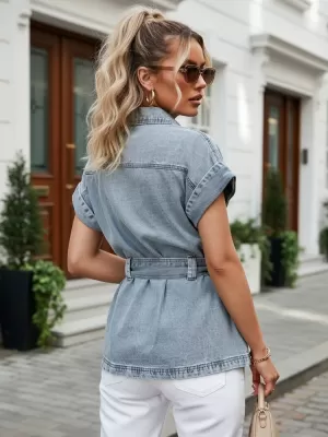 Dámske šaty DSTREET EY2691 MODRÁ