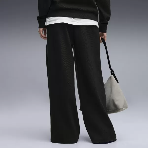  Dámske tepláky PUMA CLASS RELAXED WIDE LEG PANTS 69401301 PUMA BLACK 