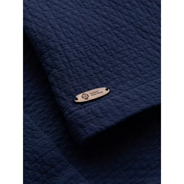  Pánska košeľa OMBRE OM-SHSS-0220 NAVY BLUE 
