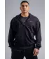 Mikina na zips s vyšívaným logom NEBBIA PRIMAL 884 BLACK