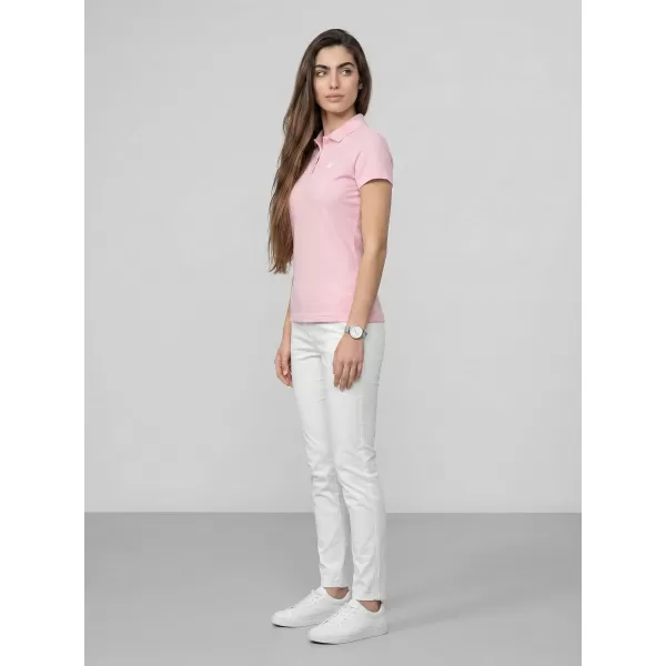  Dámske tričko s golierom 4F WMM00TPTSF0768 LIGHT PINK 