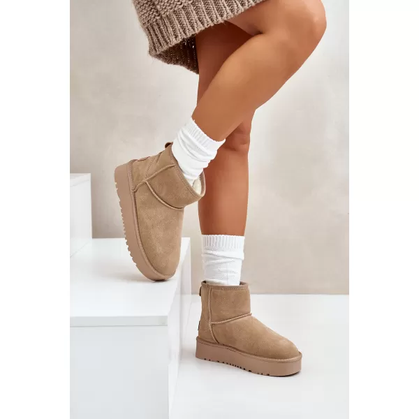  Dámske snehule BOTO NN605 KHAKI 