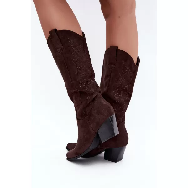  Dámske čižmy BOTO 7627A BROWN 