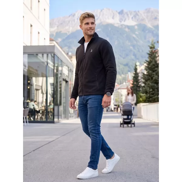  Pánska fleece mikina ALTISPORT ALM002852 ČIERNOSTRIEBORNÁ 