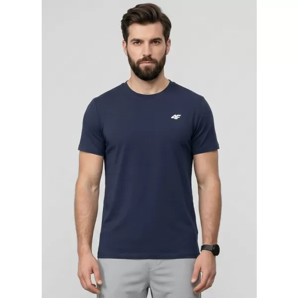 Pánske tričko 4F WAW25TTSHM2373 DENIM 