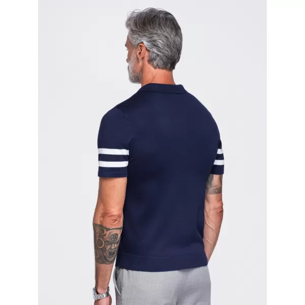  Pánske polo tričko OMBRE OM-POSS-0177 NAVY BLUE 