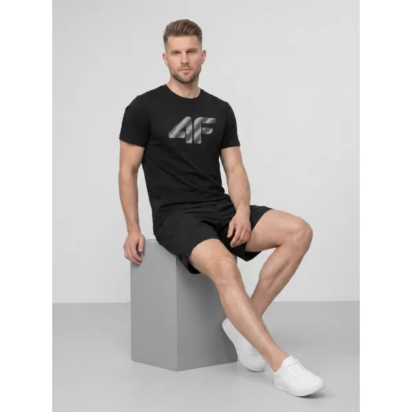  Pánske tričko 4F WMM00TTSHM3342 DEEP BLACK 