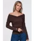 Dámska blúzka OMBRE OW-TS-E0088 BROWN