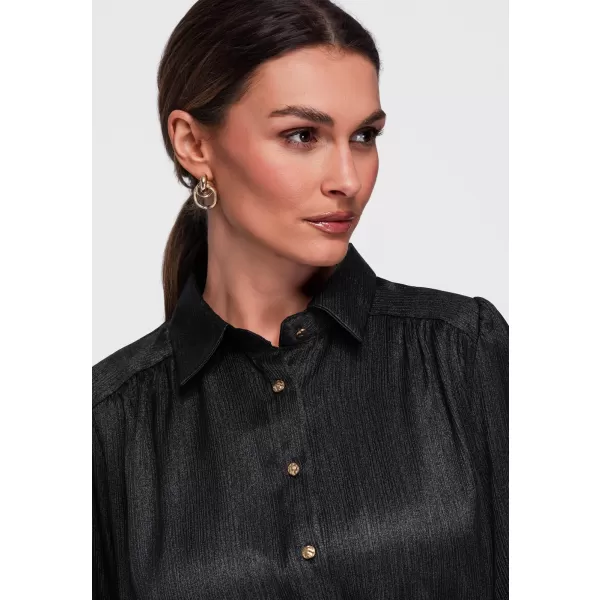  Dámska košeľa OMBRE OW-SH-E0071 BLACK 
