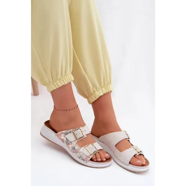  Dámske šľapky INBLU SD000001 BEIGE 