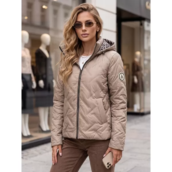  Dámska bunda DSTREET TY5774 KARAMELOVÁ 