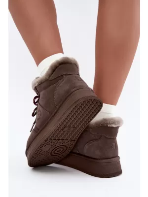 Dámske snehule BIG STAR SHOES UU274313 BROWN/BEIGE