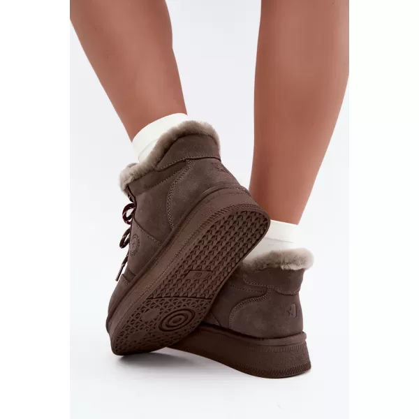  Dámske snehule BIG STAR SHOES UU274313 BROWN/BEIGE 