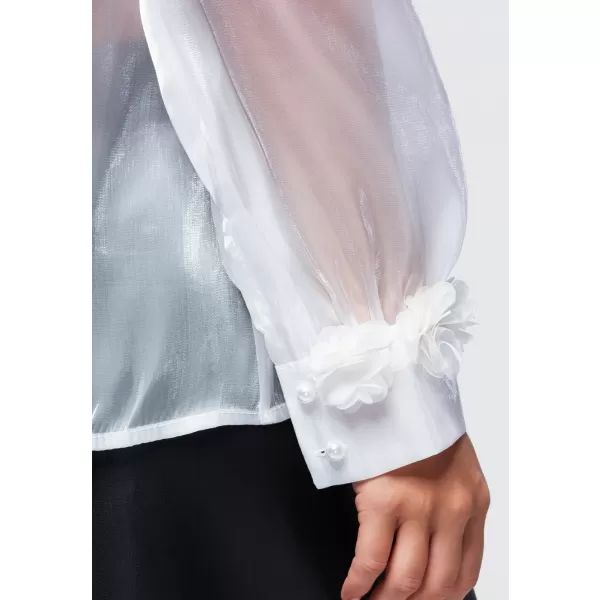  Dámska blúzka OMBRE OW-TS-E0086 WHITE 