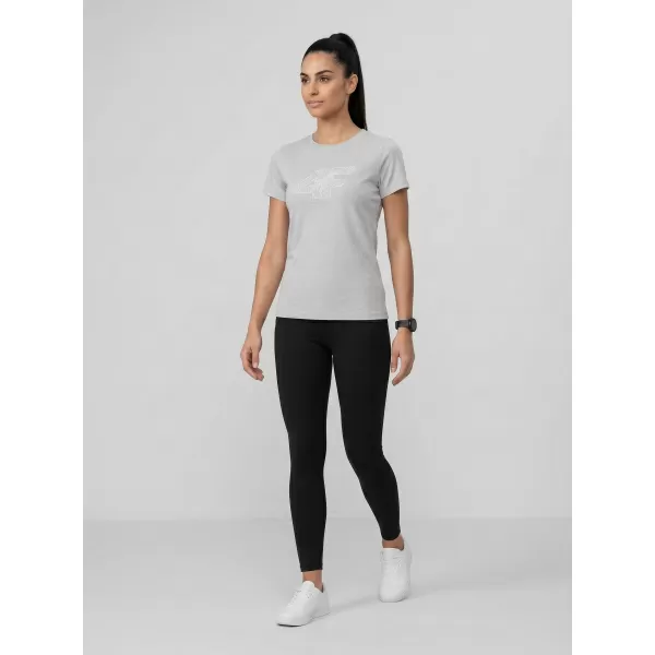  Dámske tričko 4F WMM00TTSHF3309 COLD LIGHT GREY MELANGE 