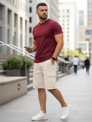 Pánske tričko DSTREET RX5677 BORDO