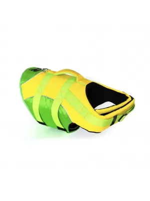 Vesta plávacia RESTUBE pro psy GREEN/YELLOW