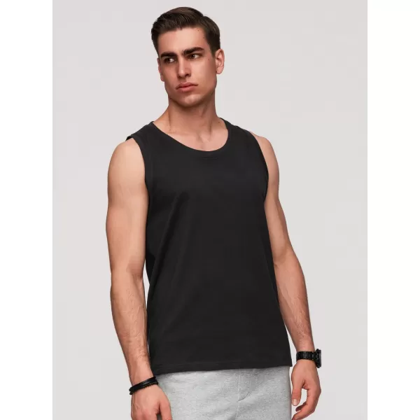  Pánske tielko OMBRE OM-TSBT-0272 BLACK 