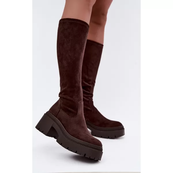  Dámske čižmy BOTO 9671A-1 BROWN 
