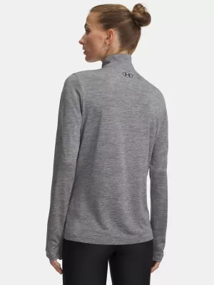 Dámske tričko UNDER ARMOUR TECH 1/2 ZIP- TWIST 1384225-709 ZELENÁ