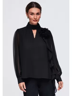 Dámska blúzka OMBRE OW-TS-E0085 BLACK