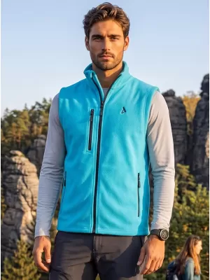 Pánska fleece vesta ALTISPORT ALM002525 TYRKYSOVÁ