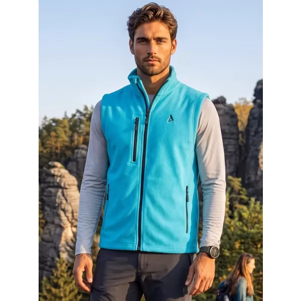  Pánska fleece vesta ALTISPORT ALM002525 TYRKYSOVÁ 