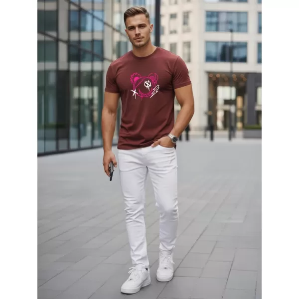  Pánske tričko DSTREET NX0136R-BU BORDOVÁ 