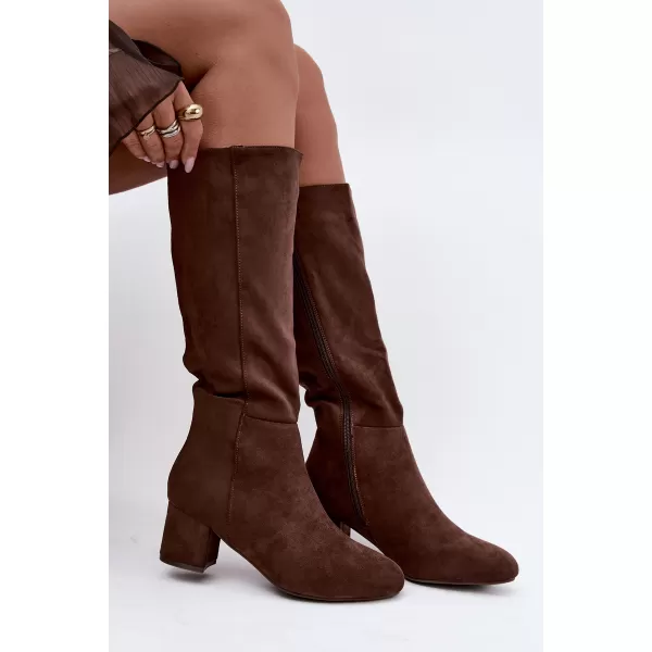  Dámske čižmy S.BARSKI HY62-8131 BROWN 