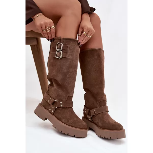  Dámske čižmy BIG STAR SHOES OO274A182 BEIGE 