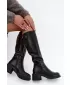 Dámske čižmy VINCEZA 67056 LEATHER BLACK
