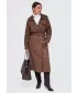 Dámsky kabát OMBRE OW-COLC-0121 BROWN