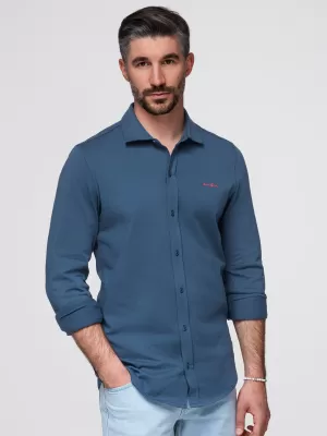 Pánska košeľa OMBRE K697 DENIM