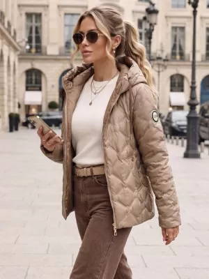 Dámska bunda DSTREET TY5882 BÉŽOVÁ