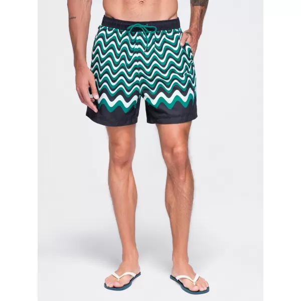  Pánske kraťasy OMBRE OM-SRSS-0221 GREEN AND BLACK 