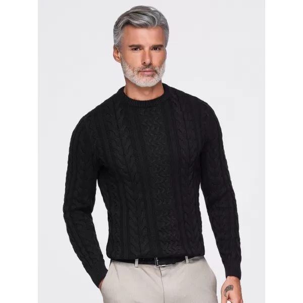  Pánsky sveter OMBRE OM-SWSW-0191 BLACK 