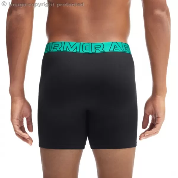 Pánske boxerky UNDER ARMOUR M PERF COTTON 6IN (3KS) 1383889-007 ČIERNA 