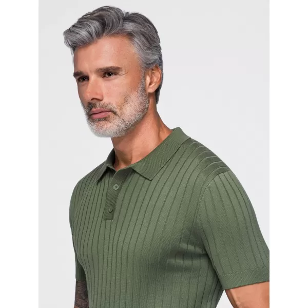  Pánske polo tričko OMBRE OM-POSS-0180 OLIVE 