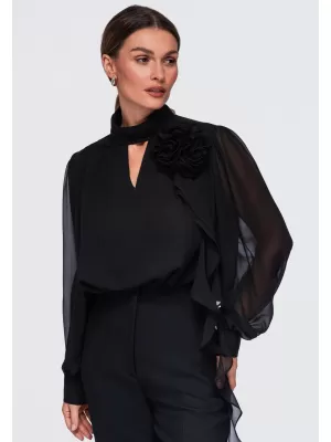 Dámska blúzka OMBRE OW-TS-E0085 BLACK