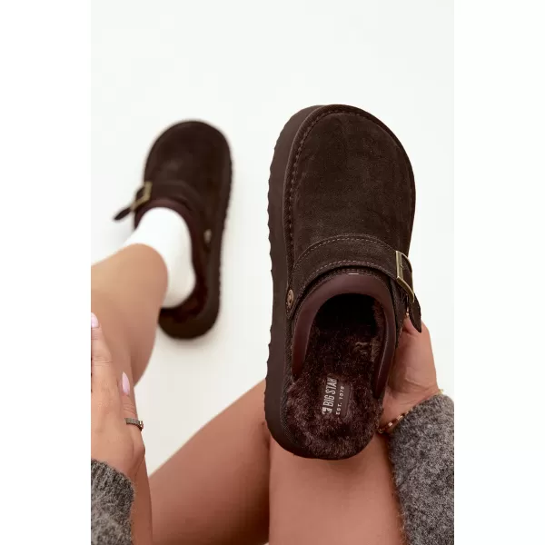  Dámske šľapky BIG STAR SHOES UU274697 BROWN/BEIGE 