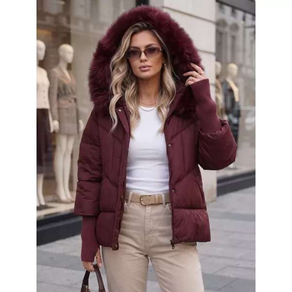  Dámska bunda DSTREET TY5742 BORDOVÁ 