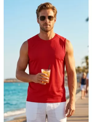 Pánske športové tielko MALFINI BREEZE 820 ČERVENÁ