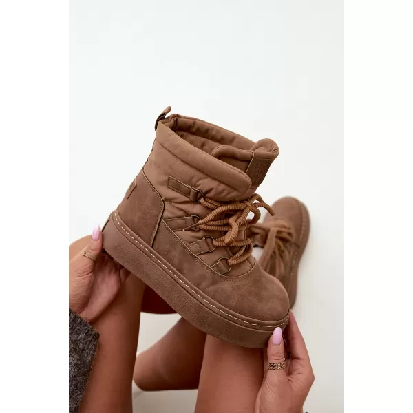  Dámske snehule BIG STAR SHOES UU274190 BROWN/BEIGE 