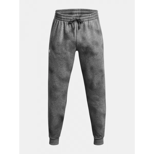  Pánske tepláky UNDER ARMOUR UA RIVAL FLEECE PRINTED JGRS 1379777-025 ŠEDÁ 