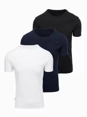 Pánske tričko OMBRE OM-TSBS-0268 BLACK/WHITE/BLUE