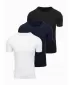 Pánske tričko OMBRE OM-TSBS-0268 BLACK/WHITE/BLUE