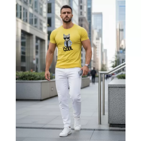  Pánske tričko DSTREET NX5018R-YE ŽLTÁ 