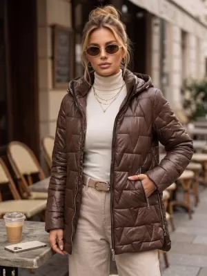 Dámska bunda DSTREET TY5796 HNEDÁ